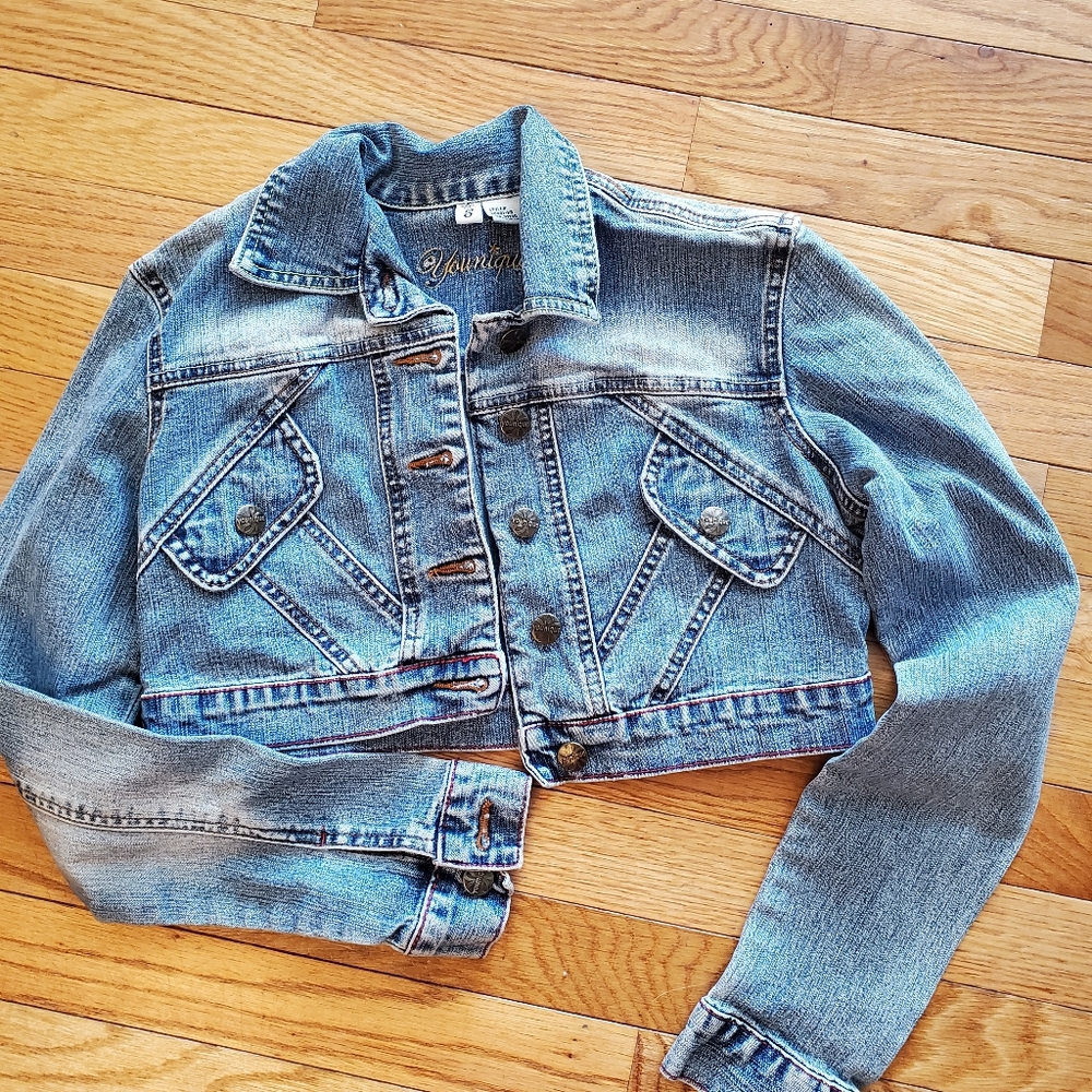 Cropped jean jacket